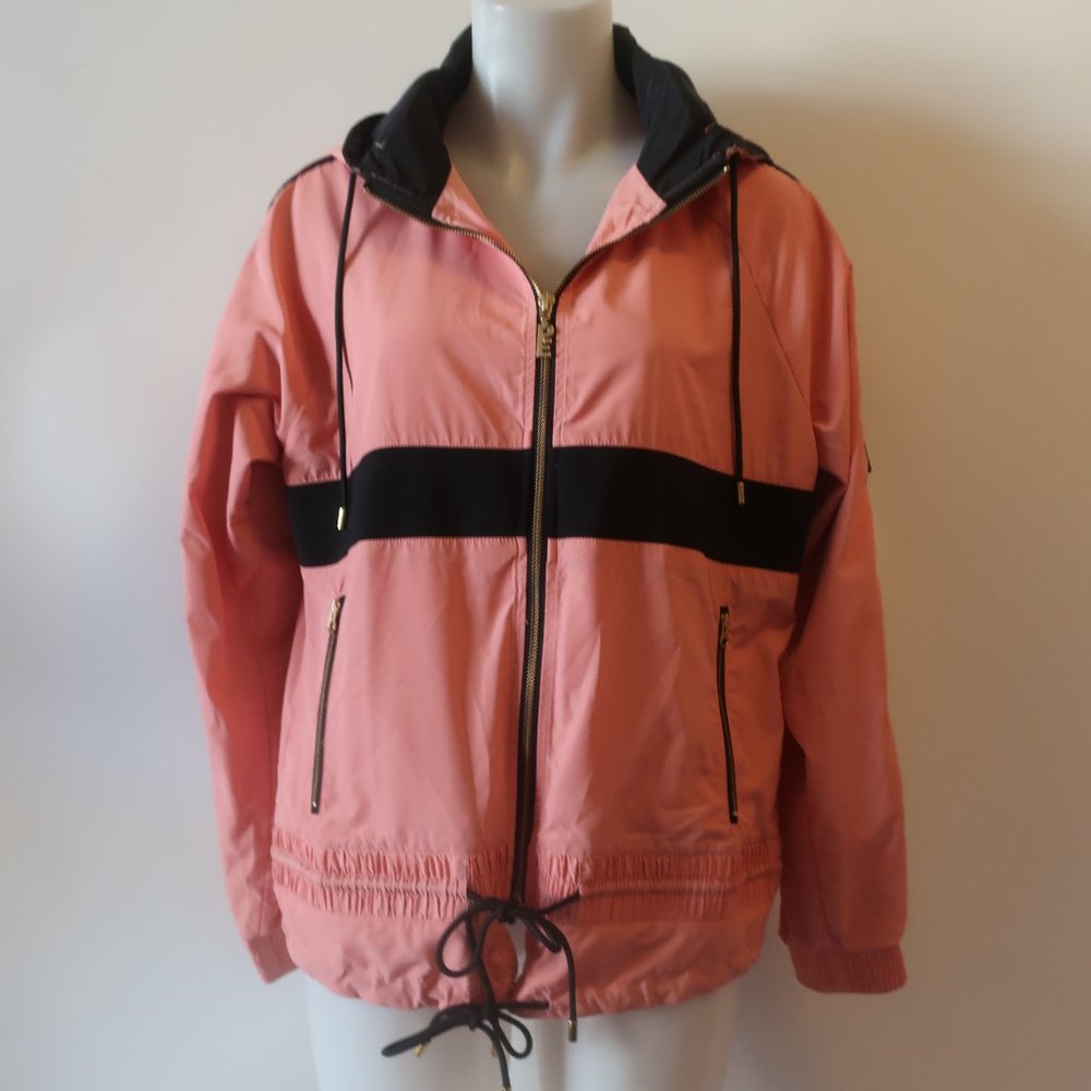Womens Rei Nation Pink Black Hooded Full Zip Jacket XS * - Picture 4 of 9